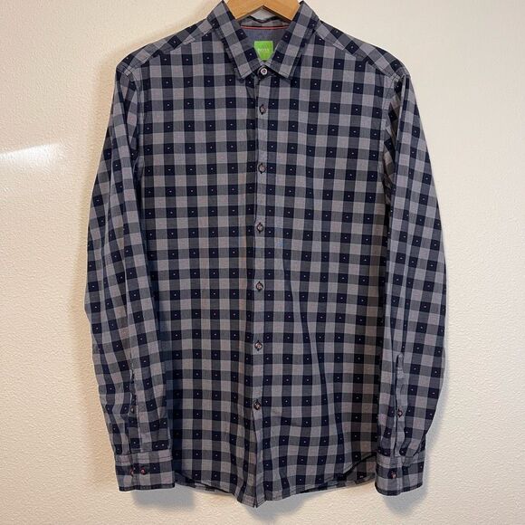 Hugo Boss Other - Hugo Boss Plaid Button Down Slim Fit Shirt Size Large